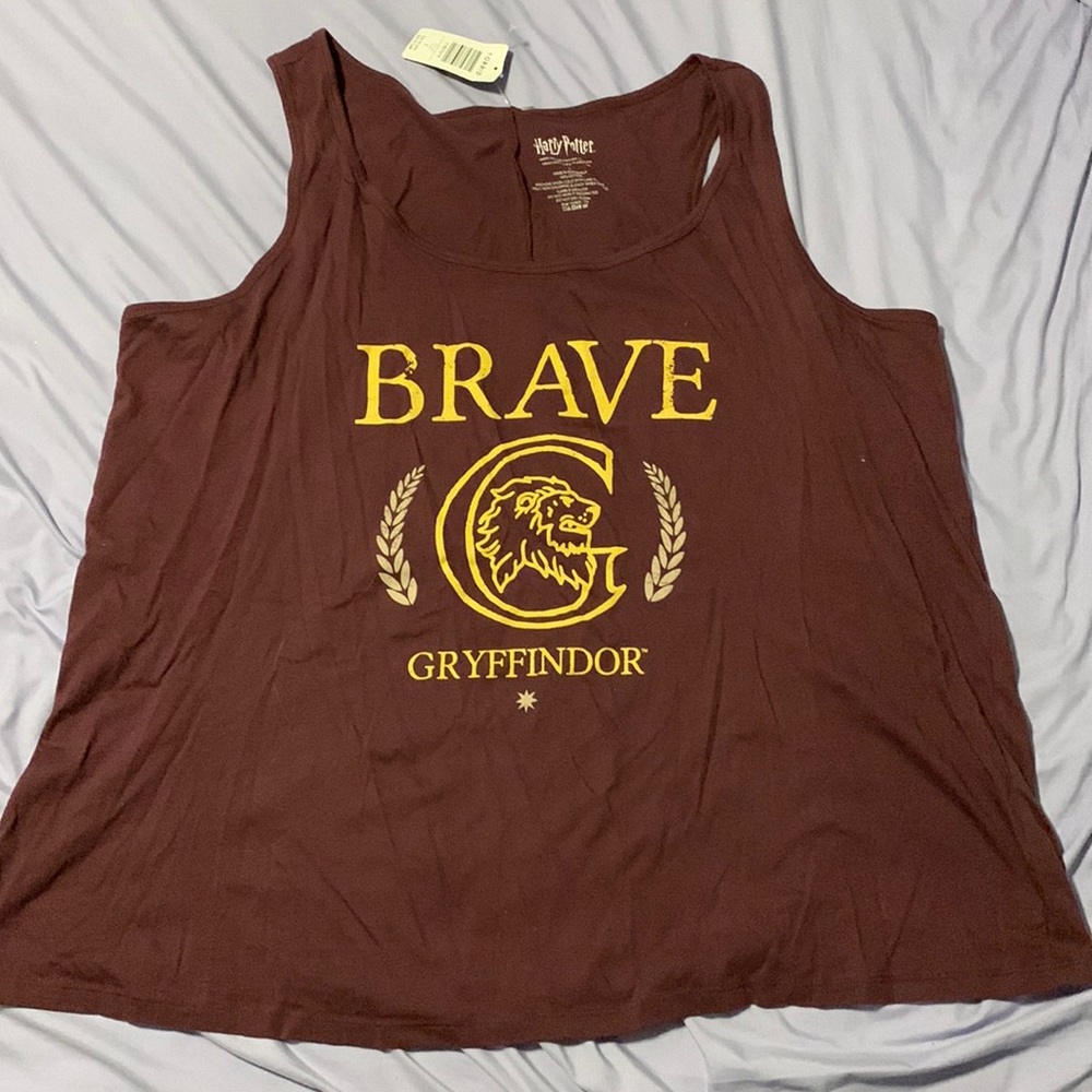 Harry Potter Brave gryffindor racerback tank. Maroon and gold. New.Size 3(22/24)